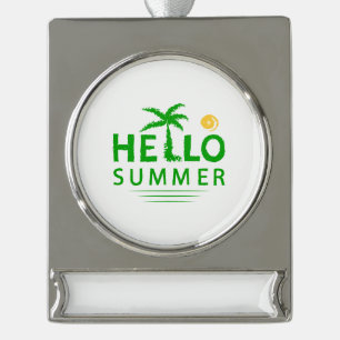 Hello Summer Banner-Ornament Silber