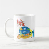 Hello Summer Beach Sand Castle Kaffeetasse (Links)