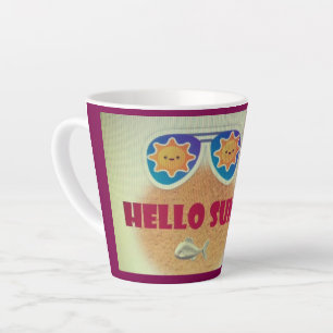 Hello Summer Beach Sticker - Niedlich Fisch Milchtasse