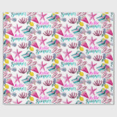 Hello Summer Beach Thunder Cove Geschenkpapier (Flach)