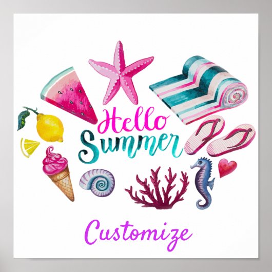 Hello Summer Beach Thunder Cove Poster (Vorne)