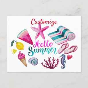 Hello Summer Beach Thunder Cove Postkarte