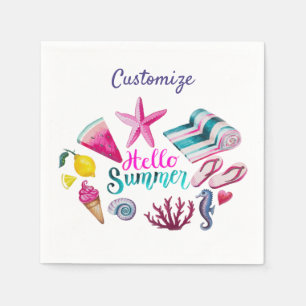 Hello Summer Beach Thunder Cove Serviette