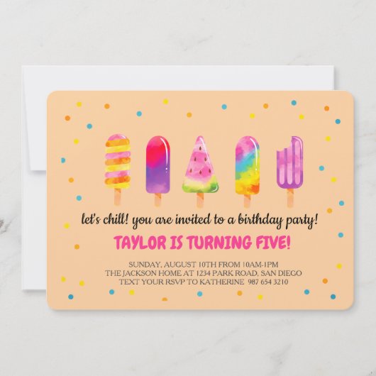 Hello Summer Birthday Party Einladung (Vorderseite)