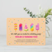 Hello Summer Birthday Party Einladung (Stehend Vorderseite)