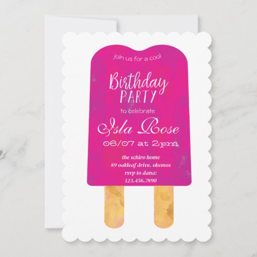 Hello Summer Birthday Party Einladung (Vorderseite)