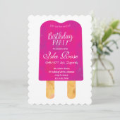 Hello Summer Birthday Party Einladung (Stehend Vorderseite)