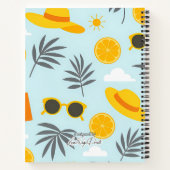 Hello Summer Black Woman Spiral Notebook Notizblock (Rückseite)