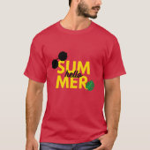 Hello Summer Bold Tropical Design T-Shirt (Vorderseite)