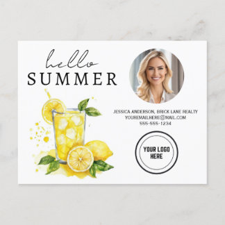 Hello Summer Business Realty Lemonade Farm Postkarte