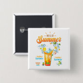 Hello Summer Button (Vorne & Hinten)