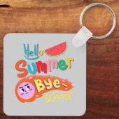 Hello Summer Bye School Art Schlüsselanhänger (Rückseite)