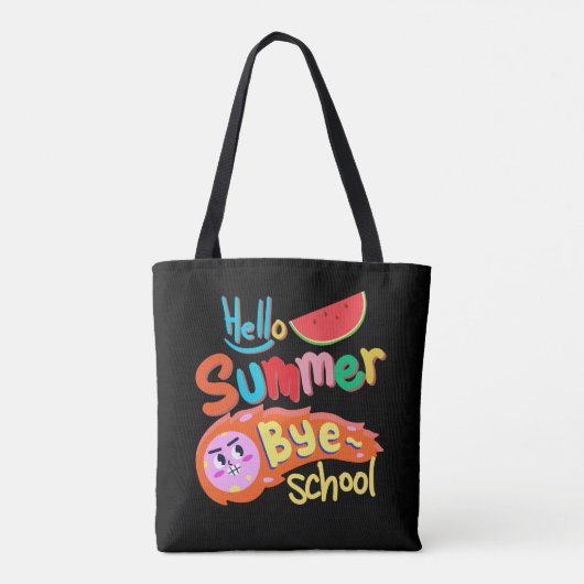 Hello Summer Bye School Tote Bag Art Tasche (Rückseite)