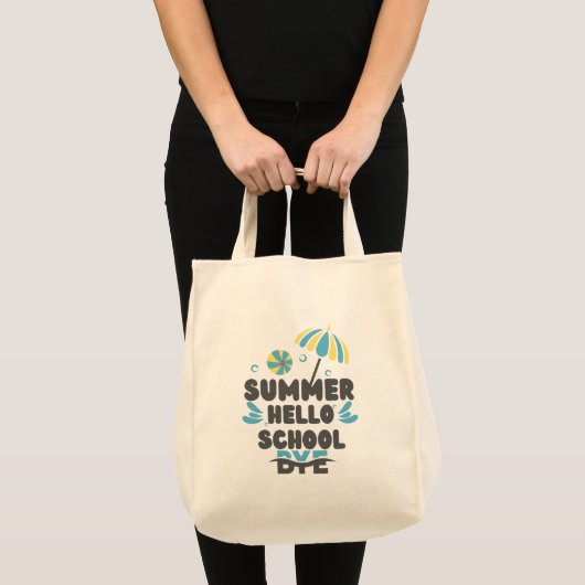 Hello Summer Bye School Tragetasche (Vorderseite (Produkt))