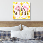 Hello Summer Canvas Print Leinwanddruck (Insitu (Schlafzimmer))