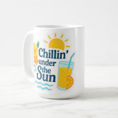 Hello Summer – Chillin’ the Sun Sticker for Mugs  Kaffeetasse (Vorderseite Links)