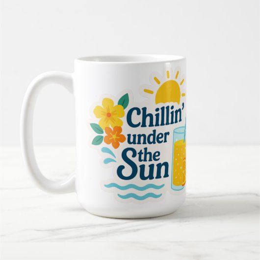 Hello Summer – Chillin’ the Sun Sticker for Mugs  Kaffeetasse (Links)