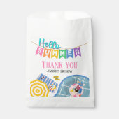 Hello Summer Colorful Banner Pool Party Vielen Dan Geschenktütchen (Vorderseite)