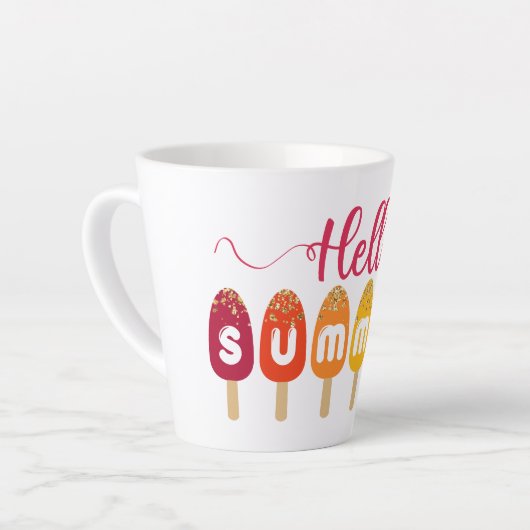 Hello Summer Colorful Popsicle Milchtasse (Linke Ecke)