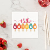 Hello Summer Colorful Popsicle Serviette (Beispiel)