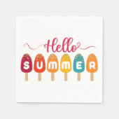 Hello Summer Colorful Popsicle Serviette (Vorderseite)