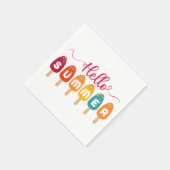 Hello Summer Colorful Popsicle Serviette (Ecke)