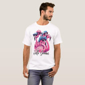 Hello Summer Cool Flamingos T-Shirt (Vorne ganz)