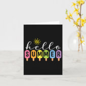 Hello Summer Coole Popsicle Graphic Summer Karte (Gelbe Blume)