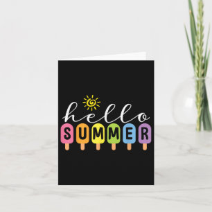 Hello Summer Coole Popsicle Graphic Summer Karte