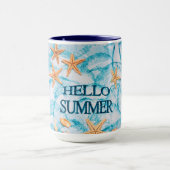 Hello Summer Custom Photo Mug Tasse (Zentrum)