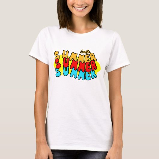 Hello Summer Design T-Shirt (Vorderseite)