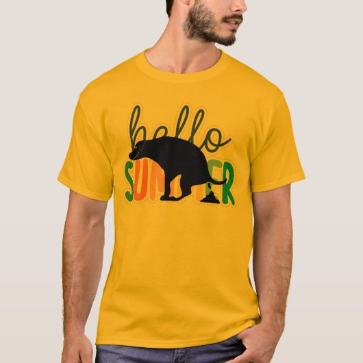 Hello Summer Dog Style T-Shirt (Vorderseite)