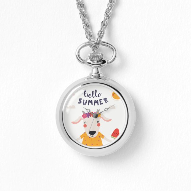 Hello-Summer-Doppelarmband Armbanduhr (Vorderseite)