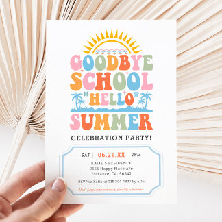 Hello Summer End of School Party Einladung