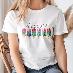 "Hello Summer" - farbenfroher Eiscreme Pop T-Shirt