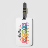 Hello Summer Faux Yarn Design Gepäckanhänger (Vorderseite Vertikal)