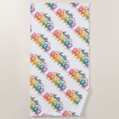 Hello Summer Faux Yarn Design Strandtuch (Vorderseite)