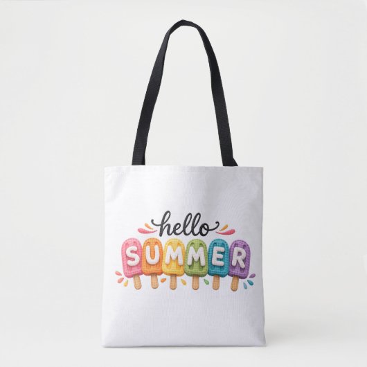 Hello Summer Faux Yarn Design Tasche (Vorderseite)