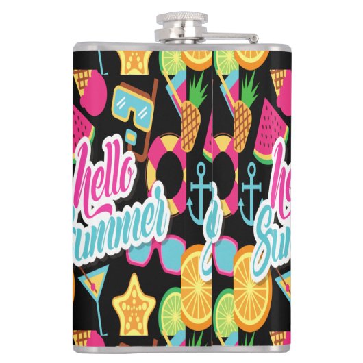 Hello Summer Flask Flachmann (Rückseite)