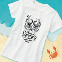 Hello Summer Flip Flops T - Shirt