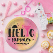 Hello Summer Fun Party Pappteller (Party)