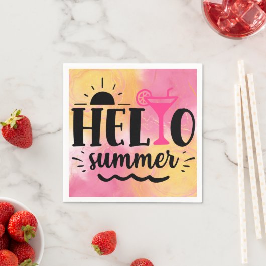 Hello Summer Fun Party Serviette (Beispiel)