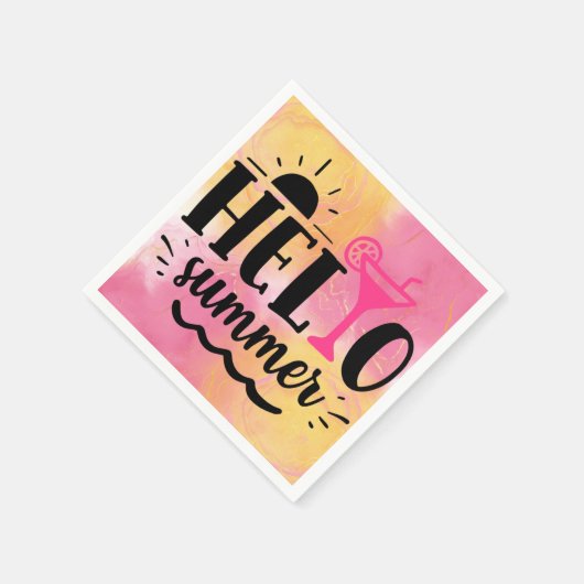 Hello Summer Fun Party Serviette (Ecke)