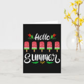 Hello Summer Funny Water Melone Karte (Gelbe Blume)
