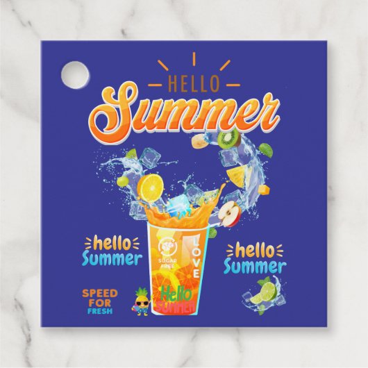 Hello Summer Geschenkanhänger (Vorderseite)