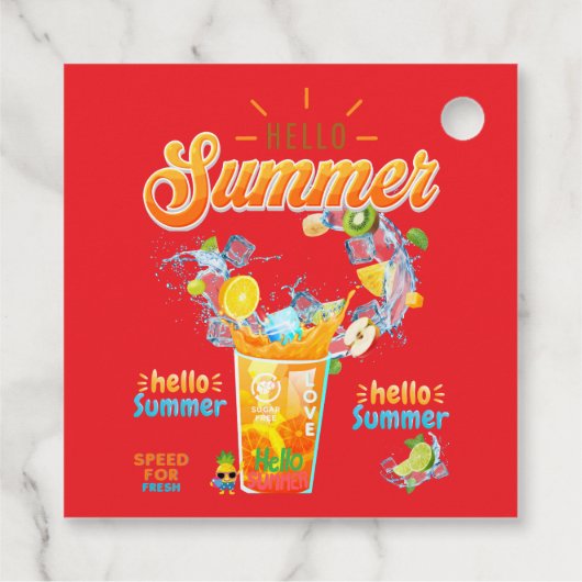 Hello Summer Geschenkanhänger (Rückseite)