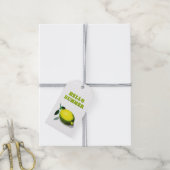 Hello Summer Green Lemon Favor Geschenkanhänger (Mit Garn)