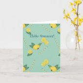 Hello Summer Grußkarte Karte (Gelbe Blume)