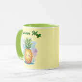 Hello Summer Happy Pineapple Coffee Mug Tasse (Vorderseite Links)