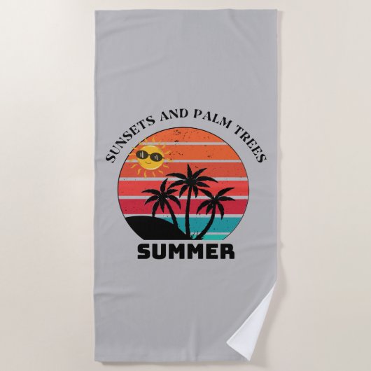 Hello Summer Holiday Beach Party Strandtuch (Vorderseite)